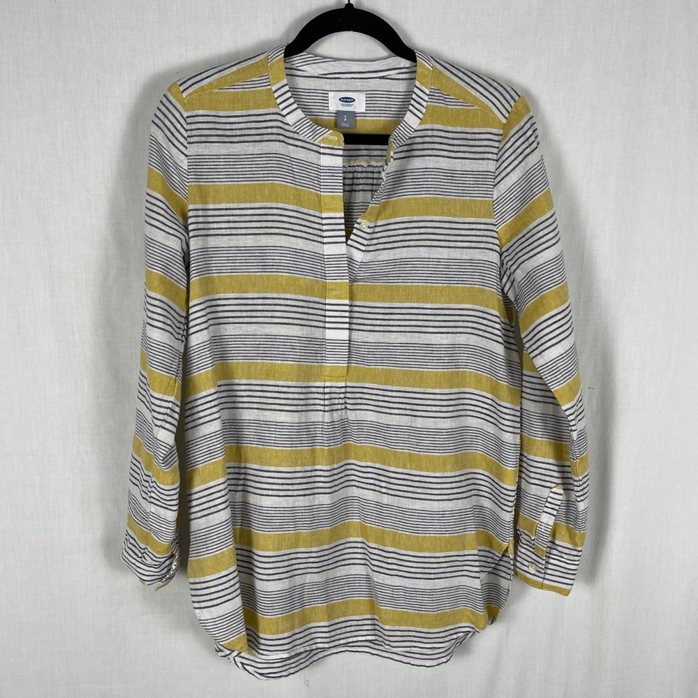 ☃️3 for $23 ☃️ Old Navy Cotton/Linen L/S Striped Tunic